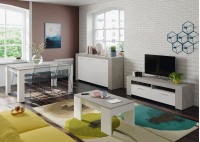 ΤΡΑΠΕΖΑΚΙ ΣΑΛΟΝΙΟΥ CEMENT - ΛΕΥΚΟ ΜΕ ΣΕΡΒΙΤΟΡΟ