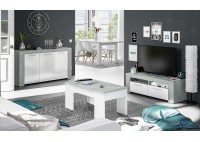 ΤΡΑΠΕΖΑΚΙ ΣΑΛΟΝΙΟΥ CEMENT - ΛΕΥΚΟ ΜΕ ΣΕΡΒΙΤΟΡΟ