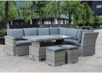 ΣΑΛΟΝΙ ΣΕΤ ALU - WICKER ΣΚΟΥΡΟ ΓΚΡΙ ΜΕ ΜΑΞΙΛΑΡΙΑ ΑΝΘΡΑΚΙ