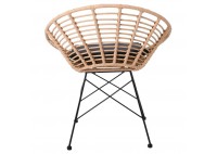 ΠΟΛΥΘΡΟΝΑ WICKER ΦΥΣΙΚΟ ΜΕ ΜΕΤΑΛΛΙΚΟ ΣΚΕΛΕΤΟ ΜΑΥΡΟ