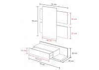 ΕΠΙΠΛΟ ΕΙΣΟΔΟΥ SONOMA - ΛΕΥΚΟ ΜΕ ΚΑΘΡΕΠΤΗ