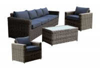 ΣΑΛΟΝΙ ΣΕΤ GREY BROWN WICKER