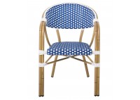 ΠΟΛΥΘΡΟΝΑ ΑΛΟΥΜΙΝΙΟΥ ΦΥΣΙΚΟ - WICKER ΑΣΠΡΟ - ΜΠΛΕ