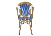 ΚΑΡΕΚΛΑ ΑΛΟΥΜΙΝΙΟΥ ΦΥΣΙΚΟ - WICKER ΑΣΠΡΟ - ΜΠΛΕ
