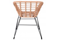 ΠΟΛΥΘΡΟΝΑ WICKER ΦΥΣΙΚΟ ΜΕ ΜΕΤΑΛΛΙΚΟ ΣΚΕΛΕΤΟ ΜΑΥΡΟ