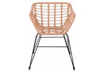 ΠΟΛΥΘΡΟΝΑ WICKER ΦΥΣΙΚΟ ΜΕ ΜΕΤΑΛΛΙΚΟ ΣΚΕΛΕΤΟ ΜΑΥΡΟ