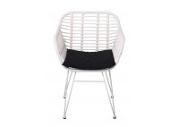 ΠΟΛΥΘΡΟΝΑ WICKER ΑΣΠΡΟ ΜΕ ΜΕΤΑΛΛΙΚΟ ΣΚΕΛΕΤΟ ΑΣΠΡΟ