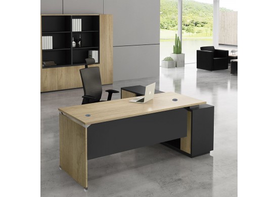 ΓΡΑΦΕΙΟ ΑΡΙΣΤΕΡΗ ΓΩΝΙΑ SONOMA - ΓΚΡΙ