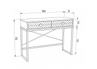 ΚΟΝΣΟΛΑ SONOMA ΜΕ ΒΑΣΗ ΜΑΥΡΗ
