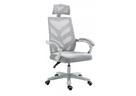 ΠΟΛΥΘΡΟΝΑ ΓΡΑΦΕΙΟΥ ΥΦΑΣΜΑ MESH ΓΚΡΙ - ΑΣΠΡΟ