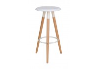 ΣΚΑΜΠΩ BAR PP ΛΕΥΚΟ ΜΕ ΞΥΛΙΝΑ ΠΟΔΙΑ