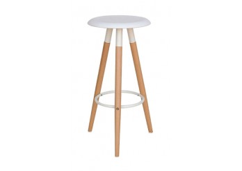 ΣΚΑΜΠΩ BAR PP ΛΕΥΚΟ ΜΕ ΞΥΛΙΝΑ ΠΟΔΙΑ