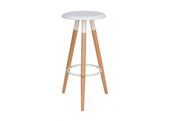 ΣΚΑΜΠΩ BAR PP ΛΕΥΚΟ ΜΕ ΞΥΛΙΝΑ ΠΟΔΙΑ