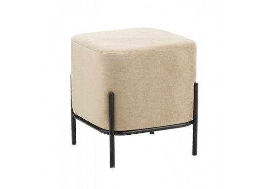 ΣΚΑΜΠΩ ΥΦΑΣΜΑ VELVET ΜΠΕΖ ΜΕ ΜΕΤΑΛΛΙΚΟ ΣΚΕΛΕΤΟ