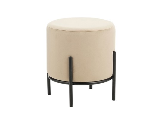 ΣΚΑΜΠΩ ΥΦΑΣΜΑ VELVET ΜΠΕΖ ΜΕ ΜΕΤΑΛΛΙΚΟ ΣΚΕΛΕΤΟ