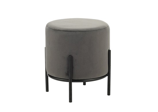 ΣΚΑΜΠΩ ΥΦΑΣΜΑ VELVET ΓΚΡΙ ΜΕ ΜΕΤΑΛΛΙΚΟ ΣΚΕΛΕΤΟ