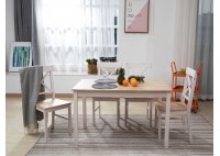 ΤΡΑΠΕΖΑΡΙΑ ΣΕΤ ΜΕ 4 ΚΑΡΕΚΛΕΣ ΑΣΠΡΗ - ΦΥΣΙΚΟ