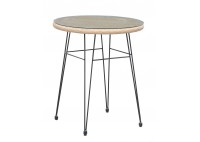 ΤΡΑΠΕΖΙ ΜΕΤΑΛΛΙΚΟ ΜΑΥΡΟ - WICKER ΦΥΣΙΚΟ