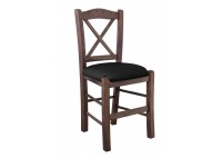 ΚΑΡΕΚΛΑ ΞΥΛΙΝΗ ΚΑΡΥΔΙ ΜΕ ΚΑΘΙΣΜΑ ΔΕΡΜΑΤΙΝΗ ΜΑΥΡΗ PU