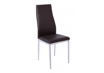 ΚΑΡΕΚΛΑ ΜΕΤΑΛΛΙΚΗ ΧΡΩΜΙΟΥ - ΔΕΡΜΑΤΙΝΗ ΣΚΟΥΡΟ ΚΑΦΕ PVC