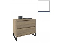 ΚΟΜΟΔΙΝΟ ΞΥΛΙΝΟ ΜΕ 2 ΣΥΡΤΑΡΙΑ ΚΑΙ ΜΕΤΑΛΛΙΚΑ ΠΟΔΙΑ