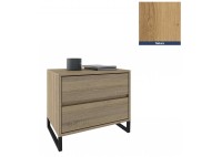 ΚΟΜΟΔΙΝΟ ΞΥΛΙΝΟ ΜΕ 2 ΣΥΡΤΑΡΙΑ ΚΑΙ ΜΕΤΑΛΛΙΚΑ ΠΟΔΙΑ