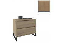 ΚΟΜΟΔΙΝΟ ΞΥΛΙΝΟ ΜΕ 2 ΣΥΡΤΑΡΙΑ ΚΑΙ ΜΕΤΑΛΛΙΚΑ ΠΟΔΙΑ