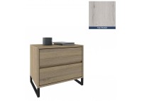 ΚΟΜΟΔΙΝΟ ΞΥΛΙΝΟ ΜΕ 2 ΣΥΡΤΑΡΙΑ ΚΑΙ ΜΕΤΑΛΛΙΚΑ ΠΟΔΙΑ