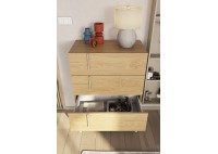 ΣΥΡΤΑΡΙΕΡΑ LIGHT OAK - CREAM BEIGE ΜΕ 4 ΣΥΡΤΑΡΙΑ