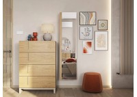 ΣΥΡΤΑΡΙΕΡΑ LIGHT OAK - CREAM BEIGE ΜΕ 4 ΣΥΡΤΑΡΙΑ