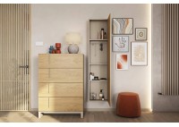 ΣΥΡΤΑΡΙΕΡΑ LIGHT OAK - CREAM BEIGE ΜΕ 4 ΣΥΡΤΑΡΙΑ