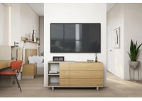 ΣΥΡΤΑΡΙΕΡΑ LIGHT OAK - CREAM BEIGE ΜΕ 3 ΣΥΡΤΑΡΙΑ