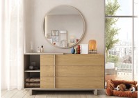 ΣΥΡΤΑΡΙΕΡΑ LIGHT OAK - CREAM BEIGE ΜΕ 3 ΣΥΡΤΑΡΙΑ