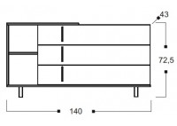 ΣΥΡΤΑΡΙΕΡΑ LIGHT OAK - CREAM BEIGE ΜΕ 3 ΣΥΡΤΑΡΙΑ