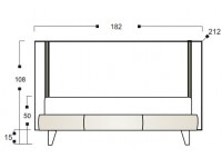 ΚΡΕΒΑΤΙ ΔΙΠΛΟ LIGHT OAK - ΥΦΑΣΜΑ ΓΚΡΙ ΜΠΕΖ ΓΙΑ ΣΤΡΩΜΑ 160Χ200