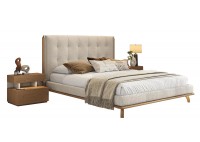 ΚΡΕΒΑΤΙ ΔΙΠΛΟ CAMEL SILK OAK - ΥΦΑΣΜΑ PEARL