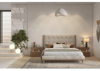 ΚΡΕΒΑΤΙ ΔΙΠΛΟ CAMEL SILK OAK - ΥΦΑΣΜΑ PEARL