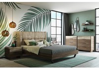 ΚΡΕΒΑΤΙ ΔΙΠΛΟ ΔΕΡΜΑΤΙΝΗ ΜΠΕΖ ΓΙΑ ΣΤΡΩΜΑ 160Χ200