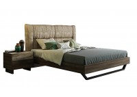 ΚΡΕΒΑΤΙ ΔΙΠΛΟ ΔΕΡΜΑΤΙΝΗ ΜΠΕΖ ΓΙΑ ΣΤΡΩΜΑ 160Χ200