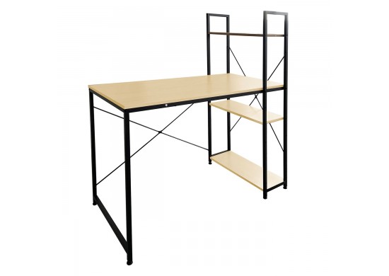 ΓΡΑΦΕΙΟ ΜΕ 4 ΡΑΦΙΑ ΜΕΤΑΛΛΙΚΟ ΜΑΥΡΟ - BEECH