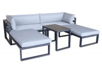 ΣΑΛΟΝΙ ΣΕΤ ALU ΑΝΘΡΑΚΙ ΜΕ ΜΑΞΙΛΑΡΙΑ ΑΝΟΙΧΤΟ ΓΚΡΙ