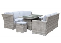 ΣΑΛΟΝΙ ΣΕΤ ALU - WICKER ΑΝΟΙΧΤΟ ΓΚΡΙ ΜΕ ΜΑΞΙΛΑΡΙΑ ΑΝΟΙΧΤΟ ΓΚΡΙ