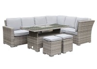 ΣΑΛΟΝΙ ΣΕΤ ALU - WICKER ΑΝΟΙΧΤΟ ΓΚΡΙ ΜΕ ΜΑΞΙΛΑΡΙΑ ΑΝΟΙΧΤΟ ΓΚΡΙ