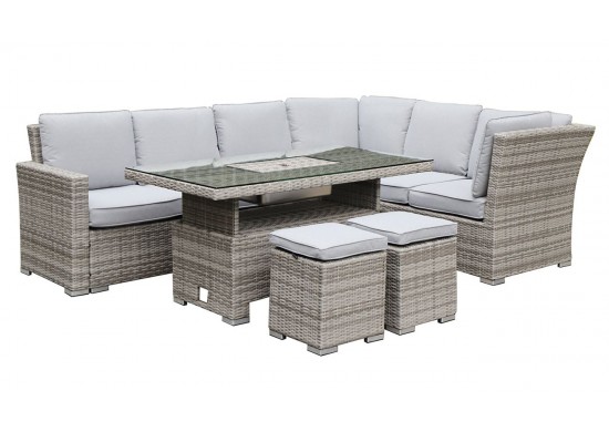 ΣΑΛΟΝΙ ΣΕΤ ALU - WICKER ΑΝΟΙΧΤΟ ΓΚΡΙ ΜΕ ΜΑΞΙΛΑΡΙΑ ΑΝΟΙΧΤΟ ΓΚΡΙ