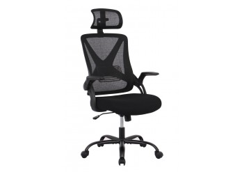 ΠΟΛΥΘΡΟΝΑ ΓΡΑΦΕΙΟΥ ΥΦΑΣΜΑ MESH ΜΑΥΡΟ