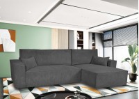 ΚΑΝΑΠΕΣ ΚΡΕΒΑΤΙ ΓΩΝΙΑ ΑΝΑΣΤΡΕΨΙΜΗ ΜΕ ΑΠΟΘΗΚΕΥΤΙΚΟ ΧΩΡΟ ΥΦΑΣΜΑ ΣΚΟΥΡΟ ΓΚΡΙ