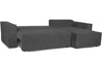 ΚΑΝΑΠΕΣ ΚΡΕΒΑΤΙ ΓΩΝΙΑ ΑΝΑΣΤΡΕΨΙΜΗ ΜΕ ΑΠΟΘΗΚΕΥΤΙΚΟ ΧΩΡΟ ΥΦΑΣΜΑ ΣΚΟΥΡΟ ΓΚΡΙ