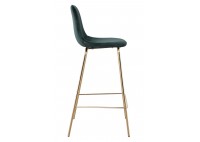 ΣΚΑΜΠΩ BAR ΥΦΑΣΜΑ VELURE FOREST GREEN ΜΕ ΒΑΣΗ ΧΡΩΜΙΟ ΧΡΥΣΟ