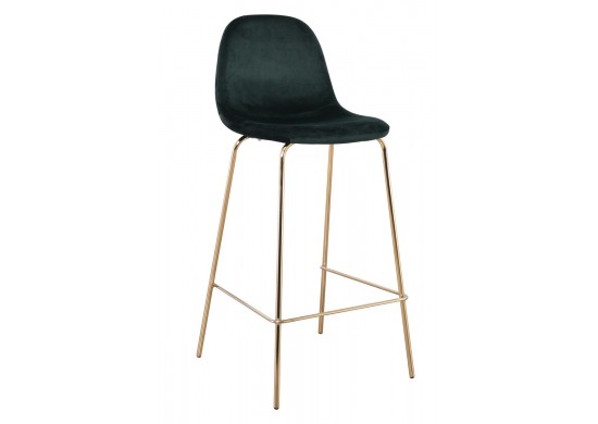ΣΚΑΜΠΩ BAR ΥΦΑΣΜΑ VELURE FOREST GREEN ΜΕ ΒΑΣΗ ΧΡΩΜΙΟ ΧΡΥΣΟ