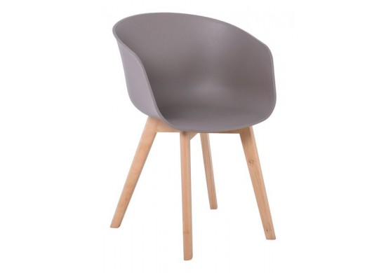 ΠΟΛΥΘΡΟΝΑ SAND BEIGE PP ΜΕ ΞΥΛΙΝΑ ΠΟΔΙΑ